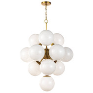 Regina Andrew La Dame Chandelier - Swirl Glass Natural Brass