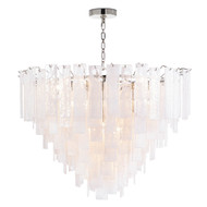 Regina Andrew Glacier Chandelier Large - Polished Nickel