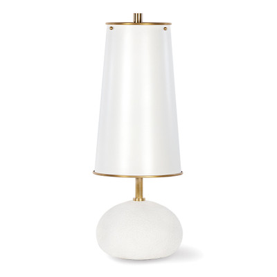 Regina Andrew Hattie Concrete Mini Lamp - White And Natural Brass