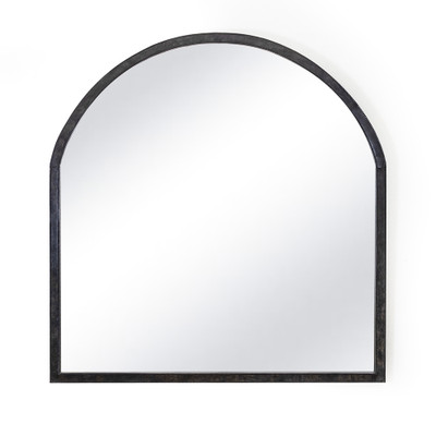 Regina Andrew Knox Leather Mantle Mirror - Black