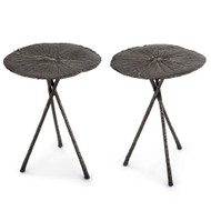 Regina Andrew Lotus Table Large - Set Of 2 Dark Nickel