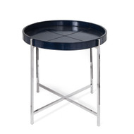 Regina Andrew Derby Leather Tray Table - Blue