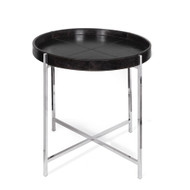 Regina Andrew Derby Leather Tray Table - Black