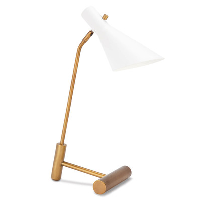 Regina Andrew Spyder Task Lamp - White And Natural Brass