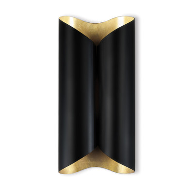 Regina Andrew Coil Metal Sconce Large - Black And Gold