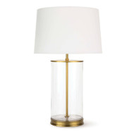 Southern Living Magelian Glass Table Lamp - Natural Brass