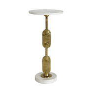 Worlds Away Ventura Accent Table - Antique Brass