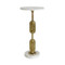 Worlds Away Ventura Accent Table - Antique Brass