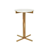 Worlds Away Winslet Accent Table - Brass