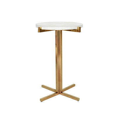 Worlds Away Winslet Accent Table - Brass
