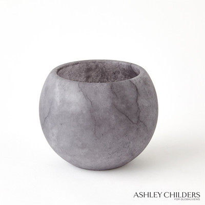 Global Views Alabaster Ball Bowl - Grey