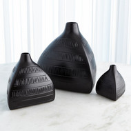 Global Views Glazed Vase - Matte Black - Lg