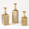 Global Views Aluminum Bottle Vase - Antique Gold - Sm