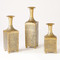 Global Views Aluminum Bottle Vase - Antique Gold - Sm