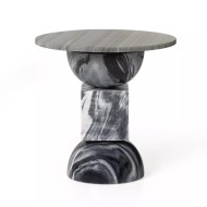 Four Hands Neda End Table - Ebony Marble
