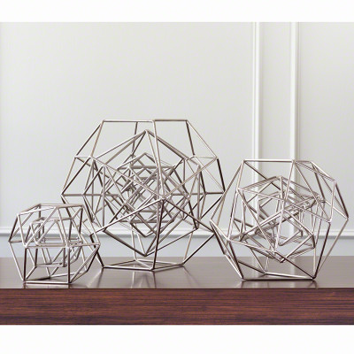 Geo Sculpture - Nickel - Med