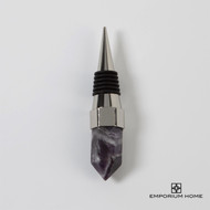 Global Views Emporium Home Amethyst Wine Stopper-Nickel