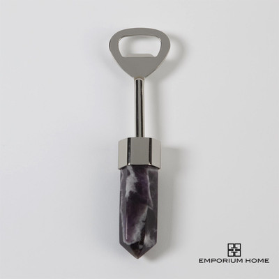 Global Views Emporium Home Amethyst Bottle Opener-Nickel