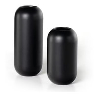 Four Hands Sybil Vases, Set Of 2 - Iron Matte Black (Store)