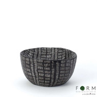 Global Views Frequency Round Bowl - Black (Store)