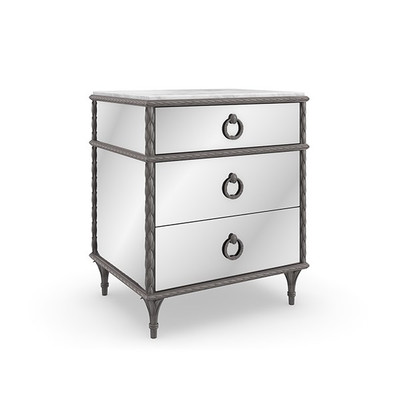 Caracole Foutainbleau Nightstand - Sea Smoke Leaf