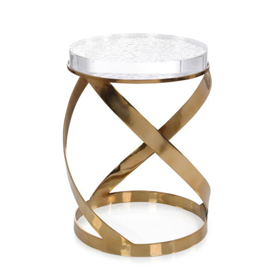 John Richard Champagne Spiral Side Table - Large