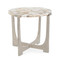 John Richard Unity Round Agate End Table - Nickel