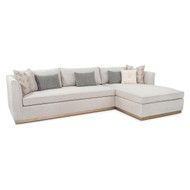 John Richard Paris Chaise Sectional R-Sofa - Monk Parchment