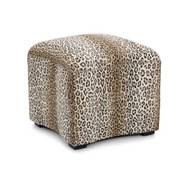 John Richard Curved Ottoman - Cheetah