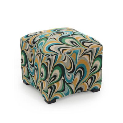 John Richard Curved Ottoman - Swirl