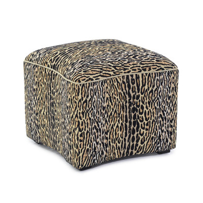 John Richard Curved Ottoman - Traditional Leopard