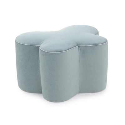 John Richard Mariposa Large Ottoman - Capri Blue