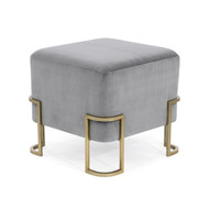 John Richard Shaftsbury Stool - Soft Grey Velvet