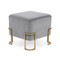 John Richard Shaftsbury Stool - Soft Grey Velvet