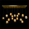 John Richard Bansho: Layered Glass Thirty-Light Horizontal Pendant Chandelier