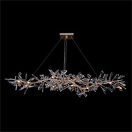 John Richard Kotta Fourteen-Light Cut-Crystal Oblong Chandelier