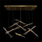 John Richard Rhapsody Fluted And Seeded Glass Tubes Horizontal Chandelier