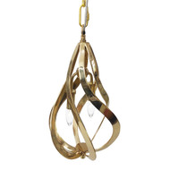 John Richard Ribbons Of Brass Two-Light Pendant