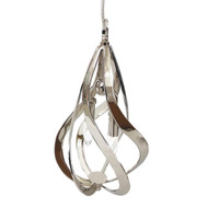 John Richard Ribbons Of Polished Nickel Two-Light Pendant