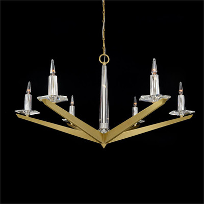 John Richard Antares Six Light Chandelier - Large Brass