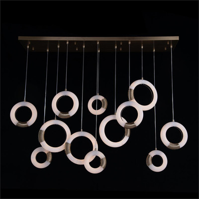 John Richard Bangela Twelve-Light Horizontal Pendant Chandelier