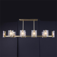John Richard Claritas Ten-Light Horizontal Chandelier - Brass