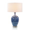 John Richard Cerulean Blue Porcelain And Brushed Nickel Table Lamp