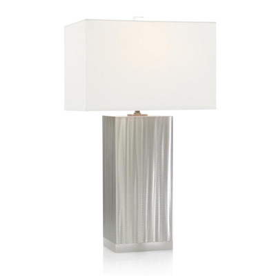 John Richard Stainless Steel Brushed Spiral Silver Table Lamp