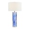 John Richard Cylinder Blue And Clear Resin Table Lamp