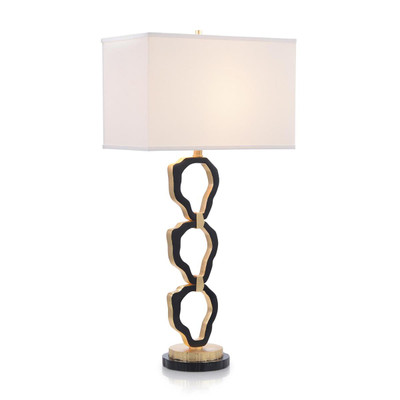 John Richard Organic Rings Black And Gold-Leaf Table Lamp