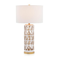 John Richard Lattice Carved Table Lamp