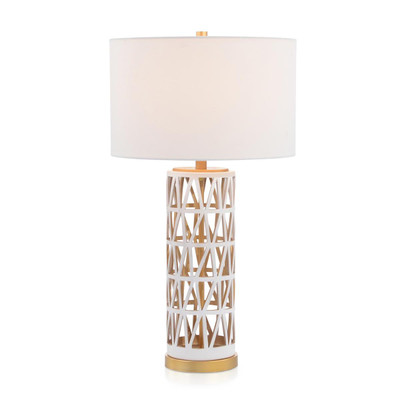 John Richard Lattice Carved Table Lamp