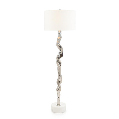 John Richard Polished Nickel Geometric Floor Lamp