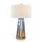 John Richard Sapphire Blue And Cognac Glass Table Lamp